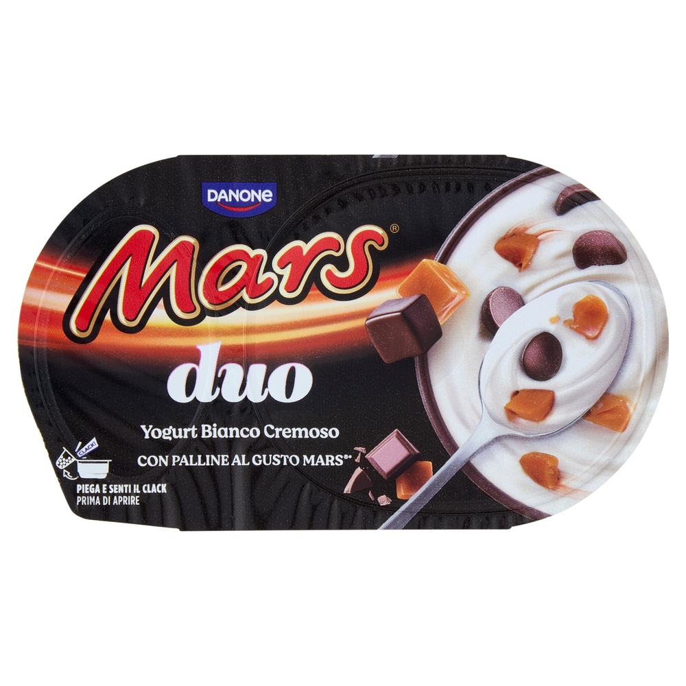 DANONE Duo Mars, Yogurt Bianco Cremoso con palline al Gusto Mars, 98g